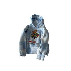 Polo Bear by Ralph Lauren Youth Small Light Blue Tie dye Hoodie